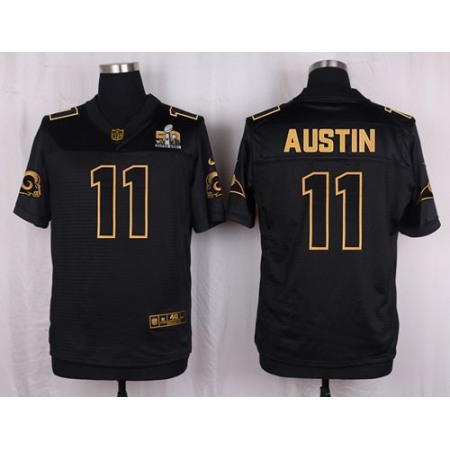 Nike Rams #11 Tavon Austin Black Men's Stitched NFL Elite Pro Line Gold Collection Jersey
