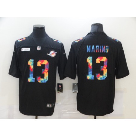 Men's Miami Dolphins #13 Dan Marino 2020 Black Crucial Catch Limited Stitched Jersey