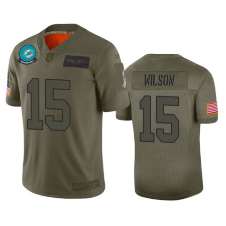 Men's Miami Dolphins #15 Albert Wilson 2019 Camo Salute To Service Limited Stitched NFL Jersey
