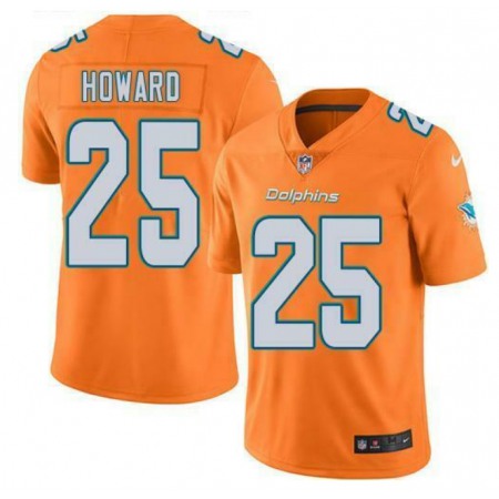 Men's Miami Dolphins #25 Xavien Howard Orange Vapor Untouchable NFL Limited Stitched Jersey