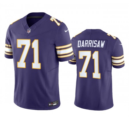 Men's Minnesota Vikings #71 Christian Darrisaw Purple 2023 F.U.S.E. Vapor Untouchable Limited Stitched Jersey