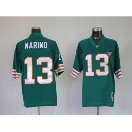 Mitchell and Ness Dolphins 1984 Dan Marino #13 Green Stitched Team Color NFL Jersey