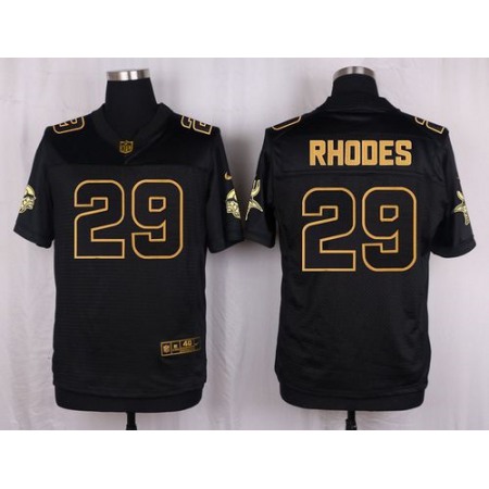 Nike Vikings #29 Xavier Rhodes Black Men's Stitched NFL Elite Pro Line Gold Collection Jersey