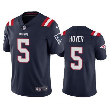 Men's New England Patriots #5 Brian Hoyer 2021 Navy Vapor Untouchable Limited Stitched Jersey