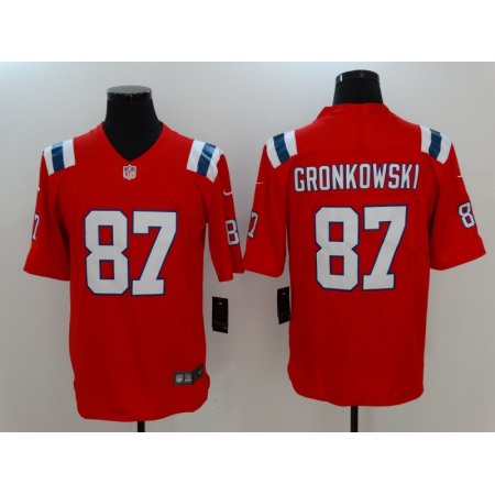 Men's New England Patriots #87 Rob Gronkowski Nike Red Vapor Untouchable Limited Stitched NFL Jersey