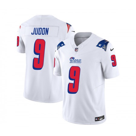 Men's New England Patriots #9 Matthew Judon White 2023 F.U.S.E. Throwback Limited Stitched Football Jersey
