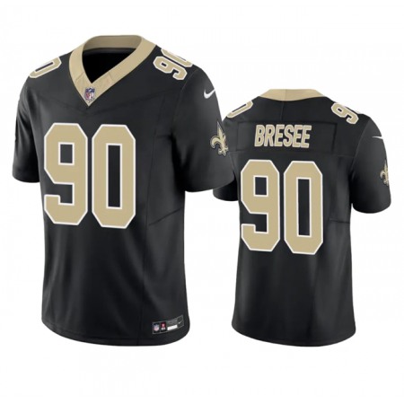 Men's New Orleans Saints #90 Bryan Bresee Black 2023 F.U.S.E. Vapor Untouchable Limited Stitched Jersey