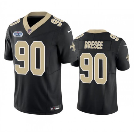 Men's New Orleans Saints #90 Bryan Bresee Black 2023 F.U.S.E. With Prem1ere Patch Vapor Untouchable Limited Stitched Football Jersey