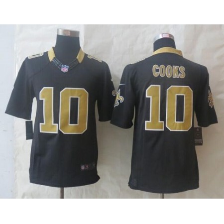 Nike Saints #10 Brandin Cooks Black Team Color Men's Stitched NFL Limited Jersey