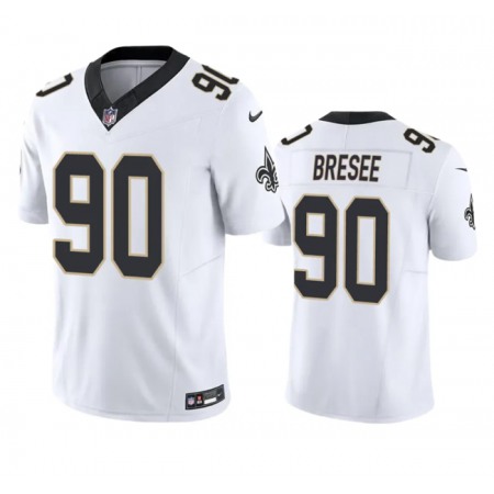 Men's New Orleans Saints #90 Bryan Bresee White 2023 F.U.S.E. Vapor Untouchable Limited Stitched Jersey