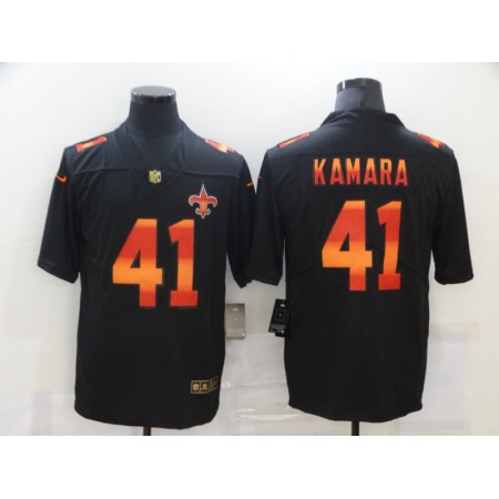 Men's New Orleans Saints #41 Alvin Kamara 2020 Black Fashion Limited Stitched Jersey
