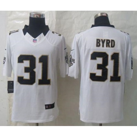 Nike Saints #31 Jairus Byrd White Men's Stitched NFL Limited Jersey