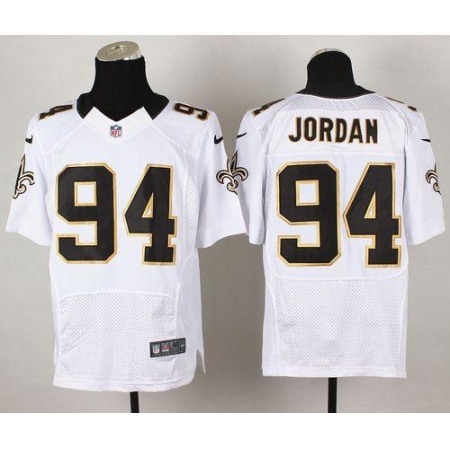 Nike Saints #94 Cameron Jordan White Men's Stitched NFL Elite Jersey