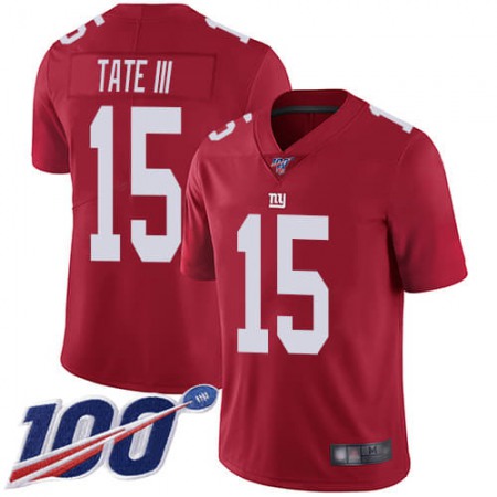 Men's New York Giants #15 Golden Tate III Red 2019 100th Season Vapor Untouchable Limited Stitched NFL Jersey
