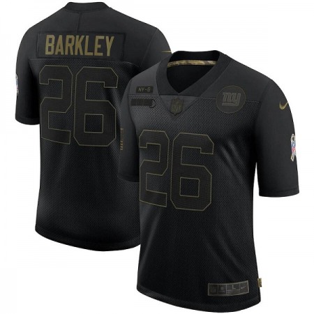 Men's New York Giants #26 Saquon Barkley 2020 Black Salute To Service Limited Stitched Jersey