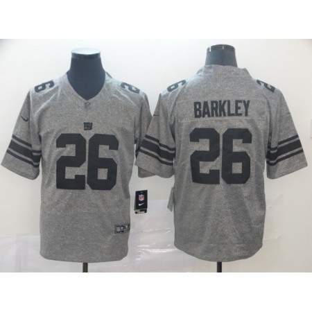 Men's New York Giants #26 Saquon Barkley Grey Limited NFL Jersey