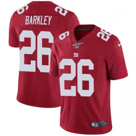 Men's New York Giants #26 Saquon Barkley Red 2019 100th Season Vapor Untouchable Limited Stitched NFL Jersey