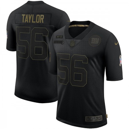 Men's New York Giants #56 Lawrence Taylor 2020 Black Salute To Service Limited Stitched Jersey