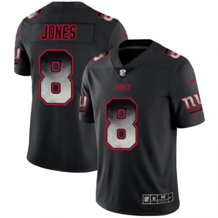 Men's New York Giants #8 Daniel Jones Black 2019 Smoke Fashion Limited Stitched NFL Jersey