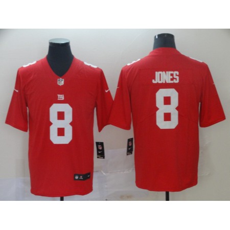 Men's New York Giants #8 Daniel Jones Red Vapor Untouchable Limited Stitched NFL Jersey