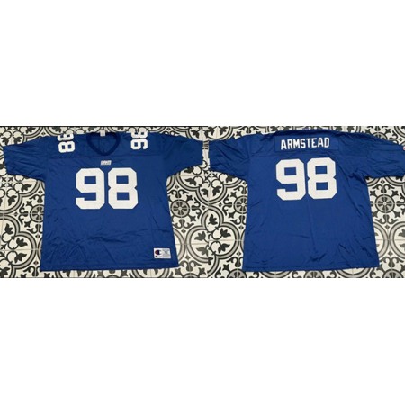 Men's New York Giants #98 Jesse Armstead Blue Stitched Jersey