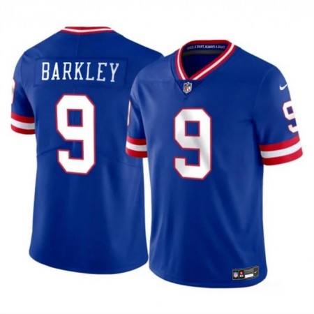 Men's New York Giants #9 Matt Barkley Blue Throwback Vapor Untouchable Limited Stitched Jersey