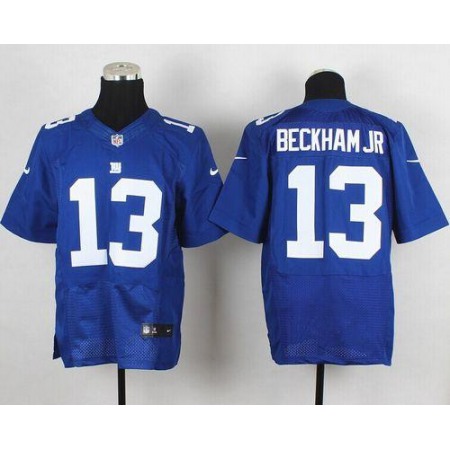 Nike Giants #13 Odell Beckham Jr Royal Blue Team Color Men's Stitched NFL Elite Jersey