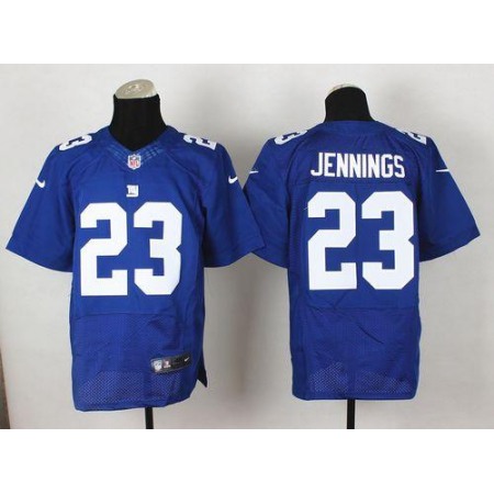 Nike Giants #23 Rashad Jennings Royal Blue Team Color Men's Stitched NFL Elite Jersey