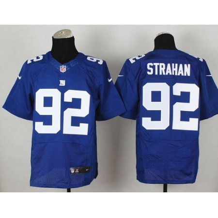 Nike Giants #92 Michael Strahan Royal Blue Team Color Men's Stitched NFL Elite Jersey