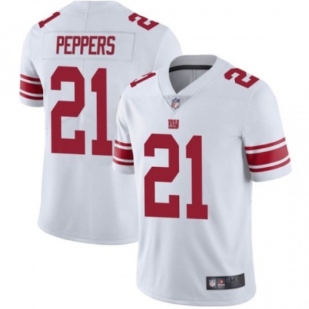 Men's New York Giants #21 Jabrill Peppers White Vapor Untouchable Limited Stitched Jersey