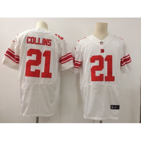 Men's New York Giants #21 Landon Collins Nike White Elite Stitched Jersey