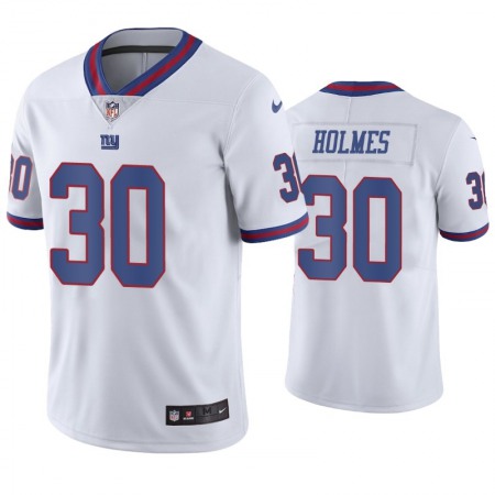 Men's New York Giants #30 Darnay Holmes White Color Rush Stitched Jersey