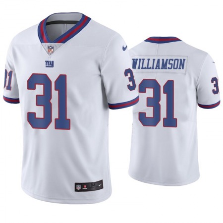 Men's New York Giants #31 Chris Williamson White Color Rush Stitched Jersey