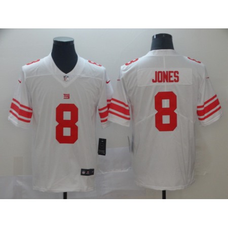 Men's New York Giants #8 Daniel Jones White Vapor Untouchable Limited Stitched NFL Jersey