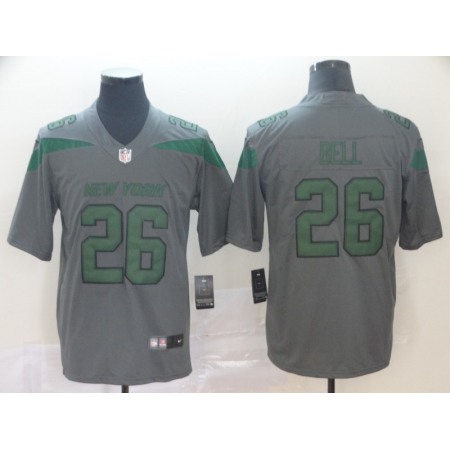 Men's New York Jets #26 Le'Veon Bell Gray Inverted Legend Stitched NFL Jersey