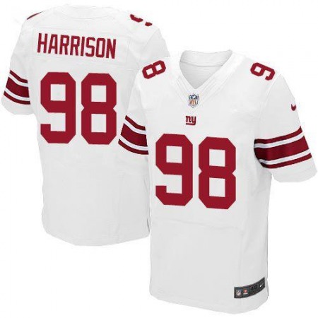 Nike Giants #98 Damon Harrison White Men's Stitched NFL Elite Jersey