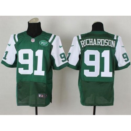 Nike Jets #91 Sheldon Richardson Green Team Color Men's Stitched NFL Elite Jersey