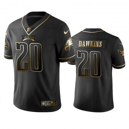 Men's Philadelphia Eagles #20 Brian Dawkins Black 2019 Golden Edition Limited Stitched NFL Jersey