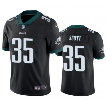 Men's Philadelphia Eagles #35 Boston Scott Black Vapor Untouchable Limited Stitched Football Jersey