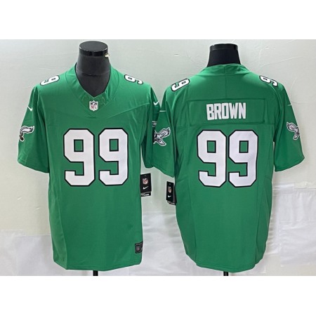 Men's Philadelphia Eagles #99 Jerome Brown Green 2023 F.U.S.E. Vapor Untouchable Stitched Football Jersey