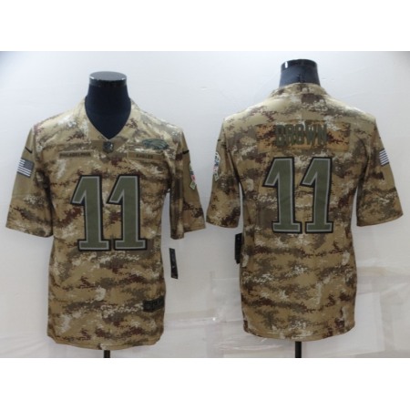 Men's Philadelphia Eagles #11 A. J. Brown Camo Salute To Service Limited Stitched Jersey