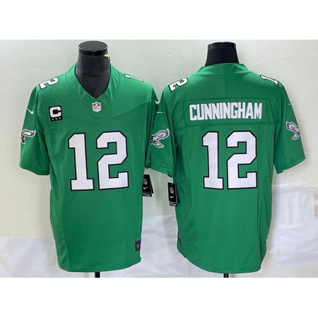 Men's Philadelphia Eagles #12 Randall Cunningham Green 2023 F.U.S.E. With 3-star C Patch Vapor Untouchable Stitched Football Jersey