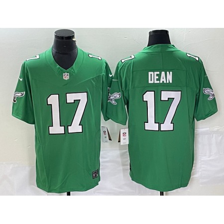 Men's Philadelphia Eagles #17 Nakobe Dean Green 2023 F.U.S.E. Vapor Untouchable Stitched Football Jersey