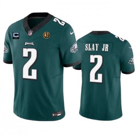 Men's Philadelphia Eagles #2 Darius Slay JR Green 2023 F.U.S.E. With 2-star C Patch And John Madden Patch Vapor Limited Stitched Football Jersey