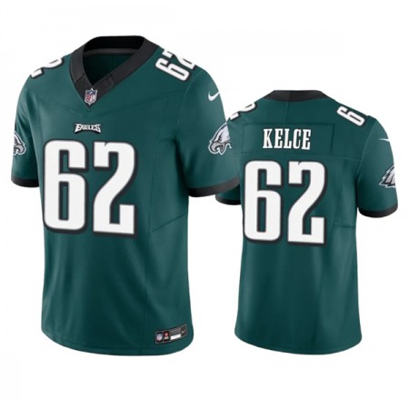 Men's Philadelphia Eagles #62 Jason Kelce Green 2023 F.U.S.E. Vapor Untouchable Limited Stitched Football Jersey