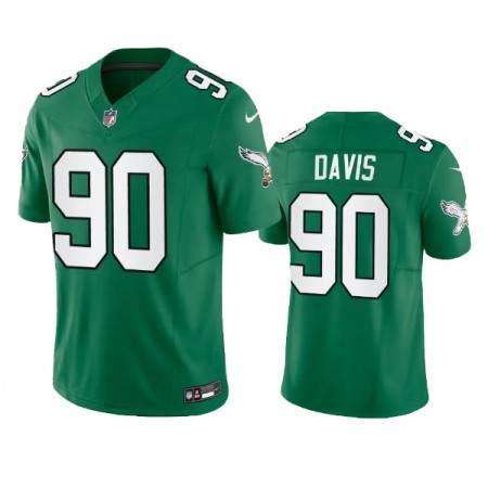 Men's Philadelphia Eagles #90 Jordan Davis Green 2023 F.U.S.E. Vapor Untouchable Stitched Football Jersey