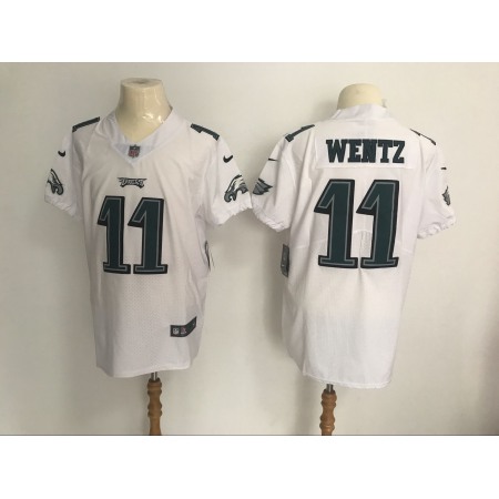 Men's Philadelphia Eagles #11 Carson Wentz White Vapor Untouchable Elite Stitched NFL Jersey