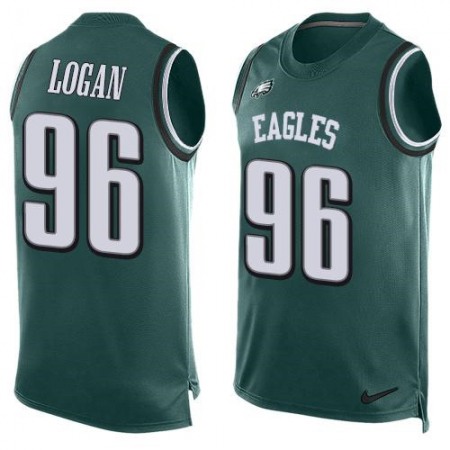 Nike Eagles #96 Bennie Logan Midnight Green Team Color Men's Stitched NFL Limited Tank Top Jersey