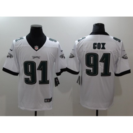 Men's Philadelphia Eagles #91 Fletcher Cox White Vapor Untouchable Limited Stitched NFL Jersey