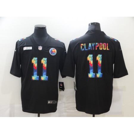 Men's Pittsburgh Steelers #11 Chase Claypool 2020 Black Crucial Catch Limited Stitched Jersey